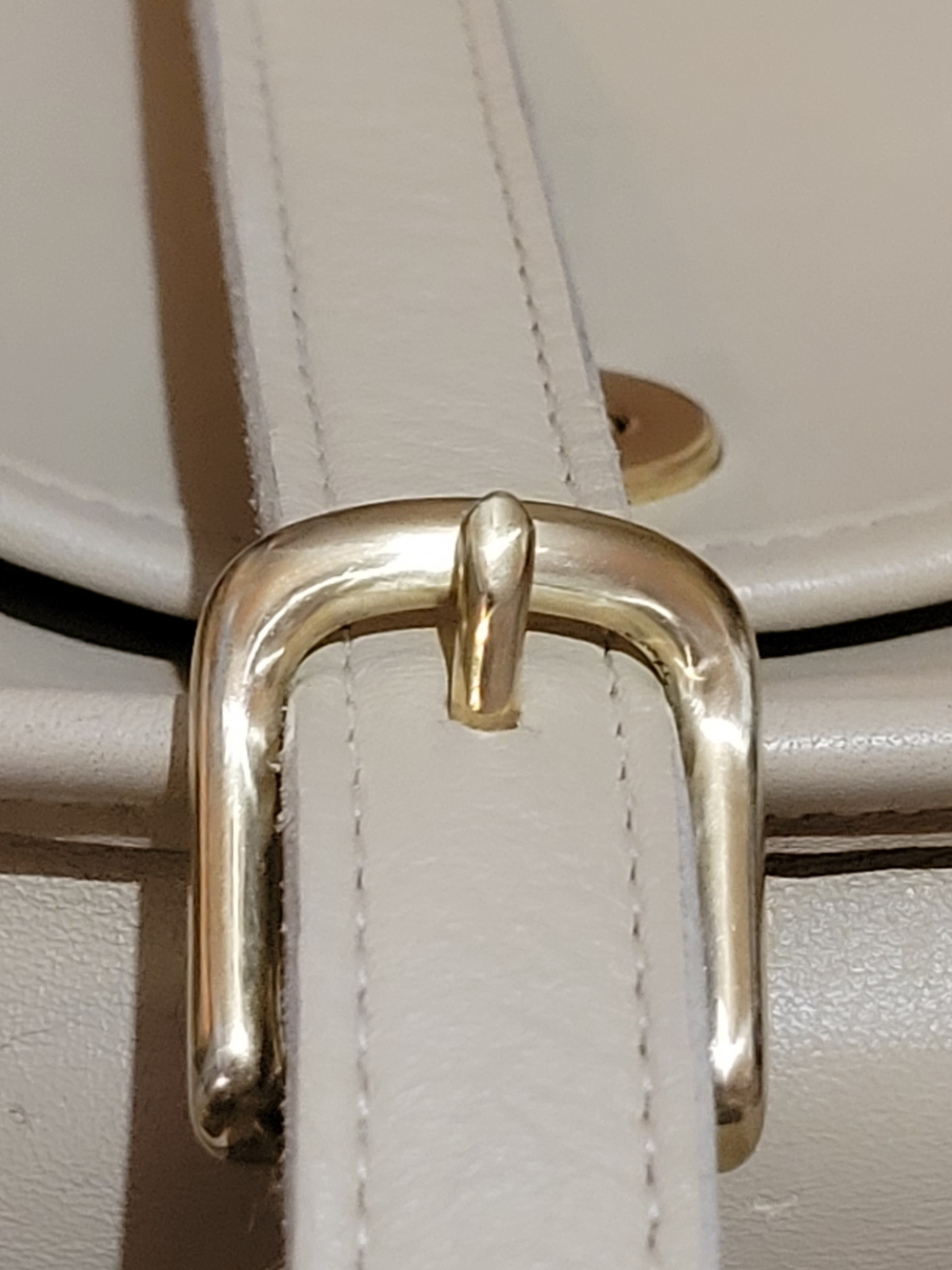 Vintage Coach Watson 9981 Bone Leather Turnlock Saddle Bag VERY NICE! - Picture 13 of 15